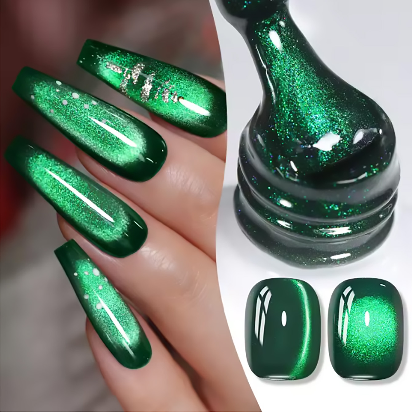 Nail Art Emerald Green - ZH 12 мл Изумрудно-зеленый гель-лак с