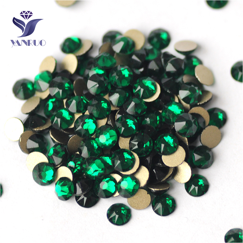 Nail Art Emerald Green - YANRUO 2088NoHF Все размеры Изумрудные стразы