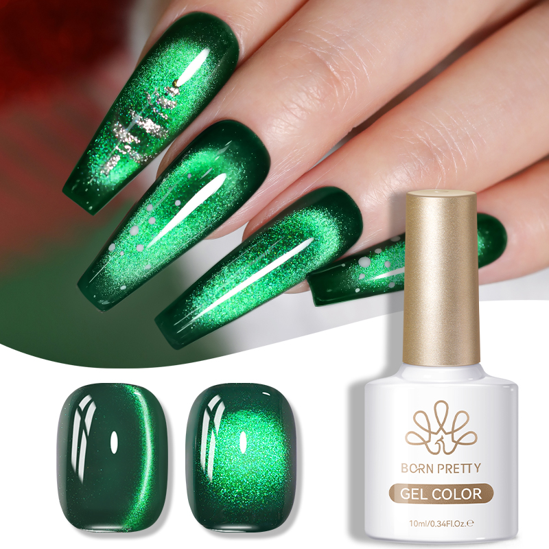 Nail Art Emerald Green - BORN PRETTY 10 мл Изумрудно-зеленый гель-лак