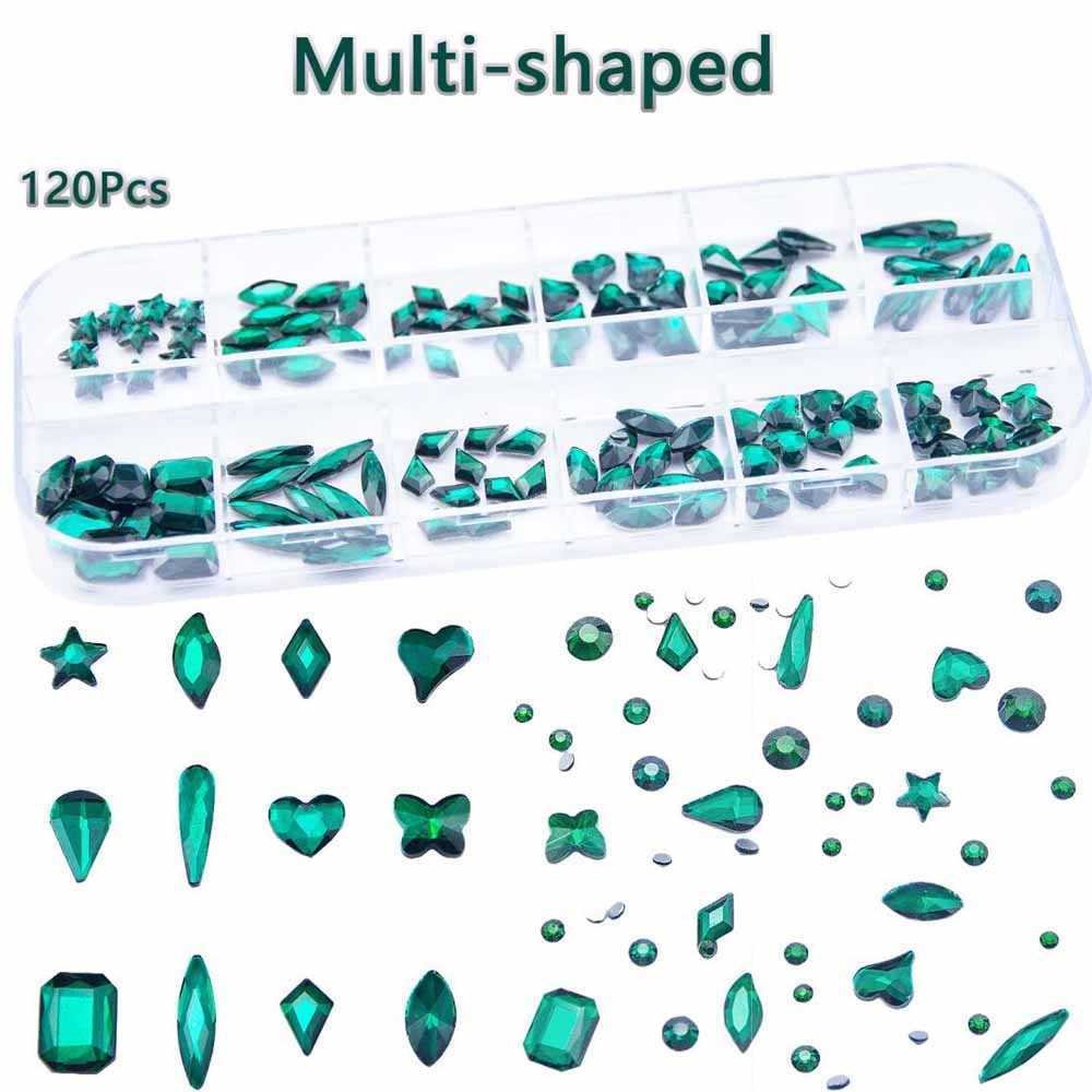 2 коробки, изумрудно-зеленые с – обзор и цена Nail Art Emerald Green