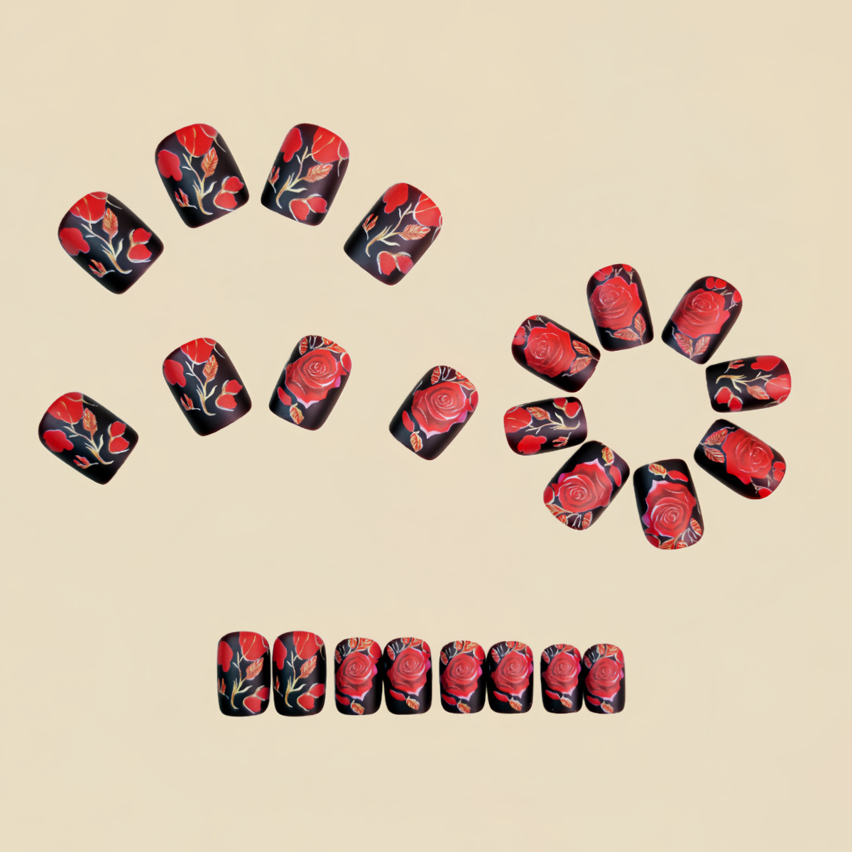 24 шт./набор искусственных ног – обзор и цена Nail Art Red