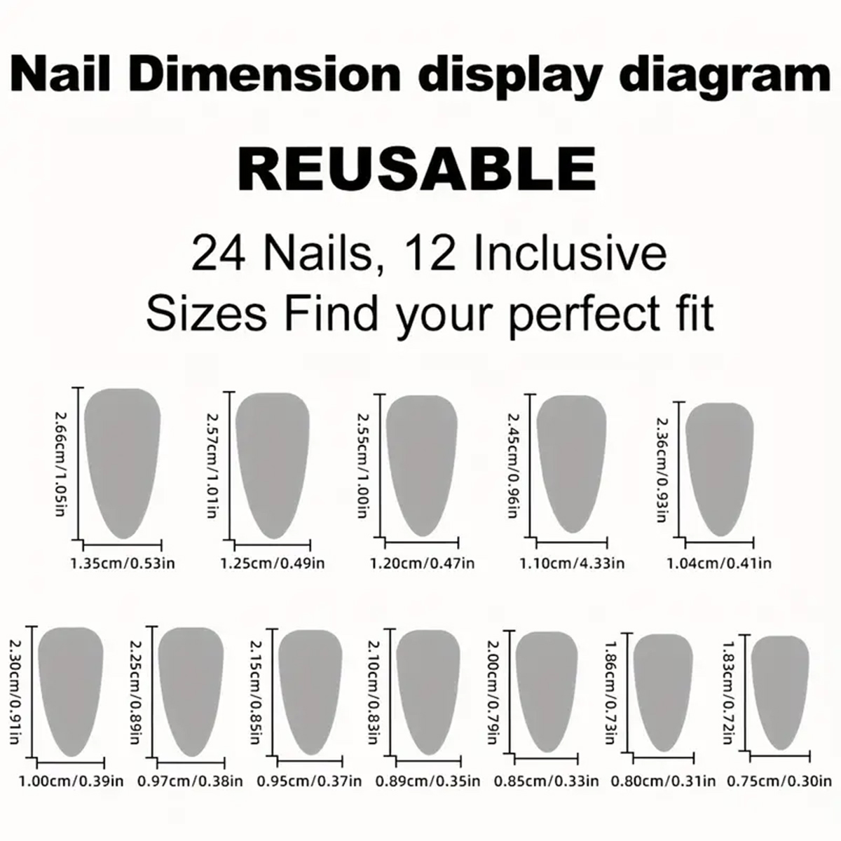 24 шт., длинные миндалевидные  – обзор и цена Nail Art Red