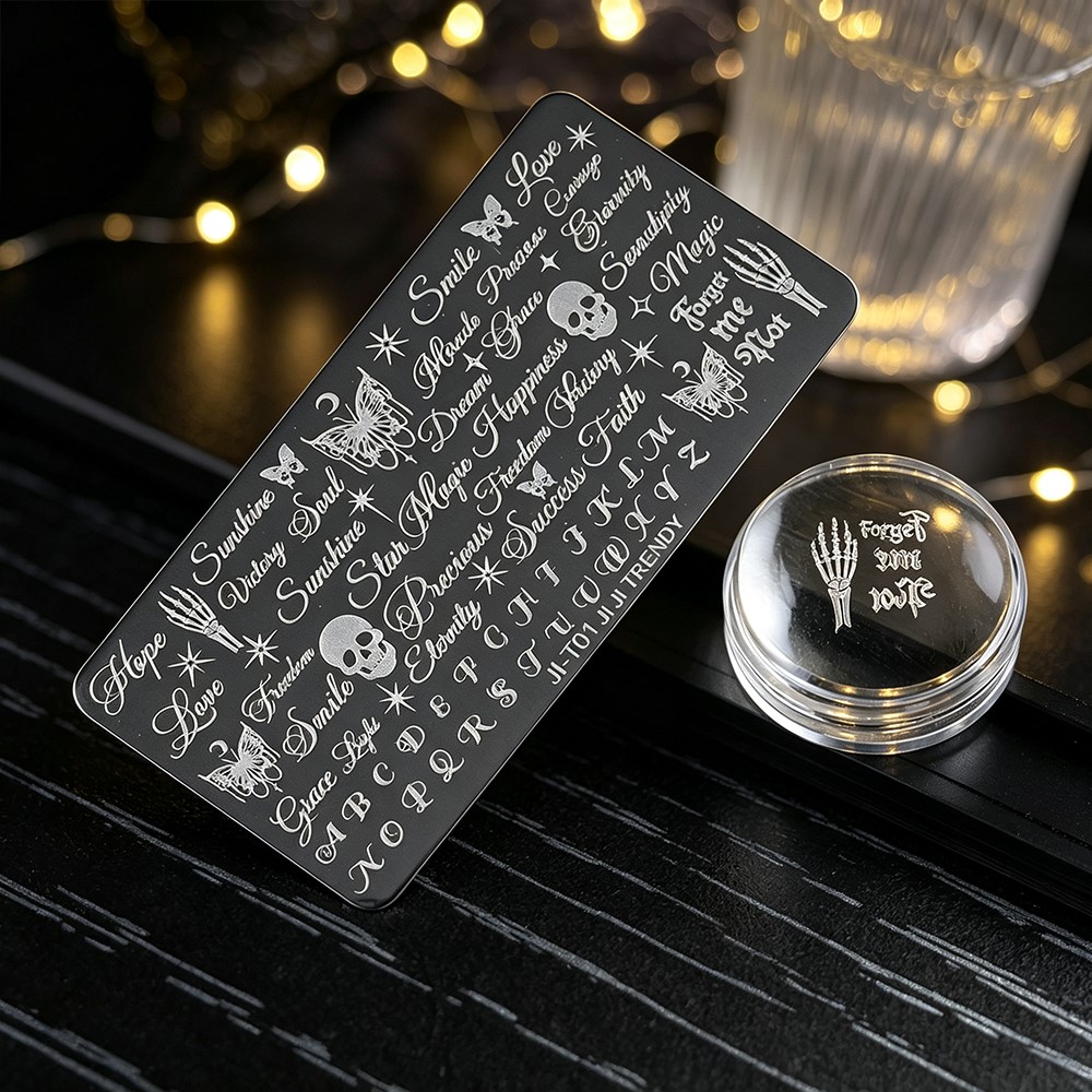 3D-трафарет для ногтей с череп – обзор и цена Nail Art Vintage