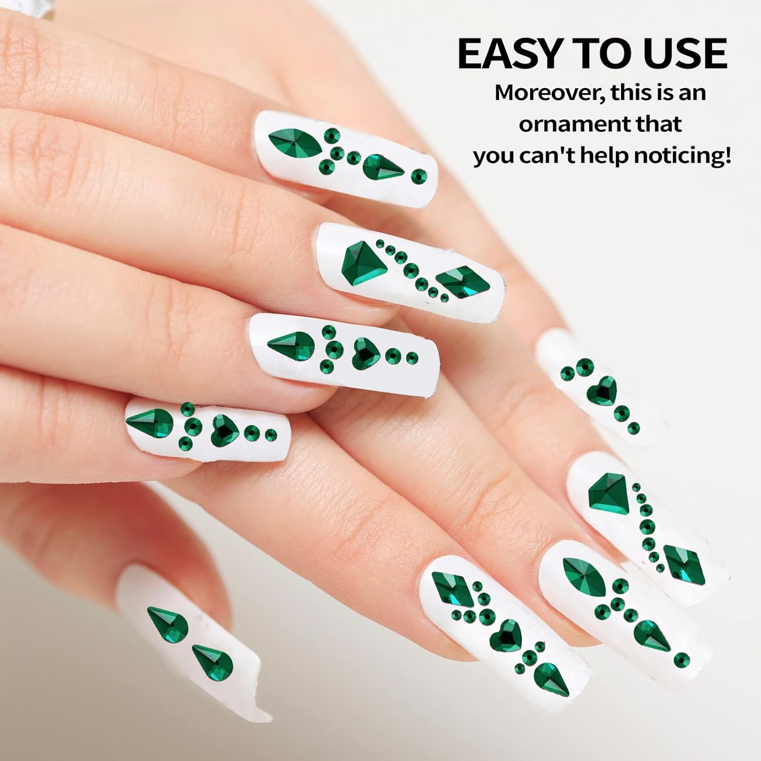 12 сеток, изумрудные стразы дл – обзор и цена Nail Art Emerald Green