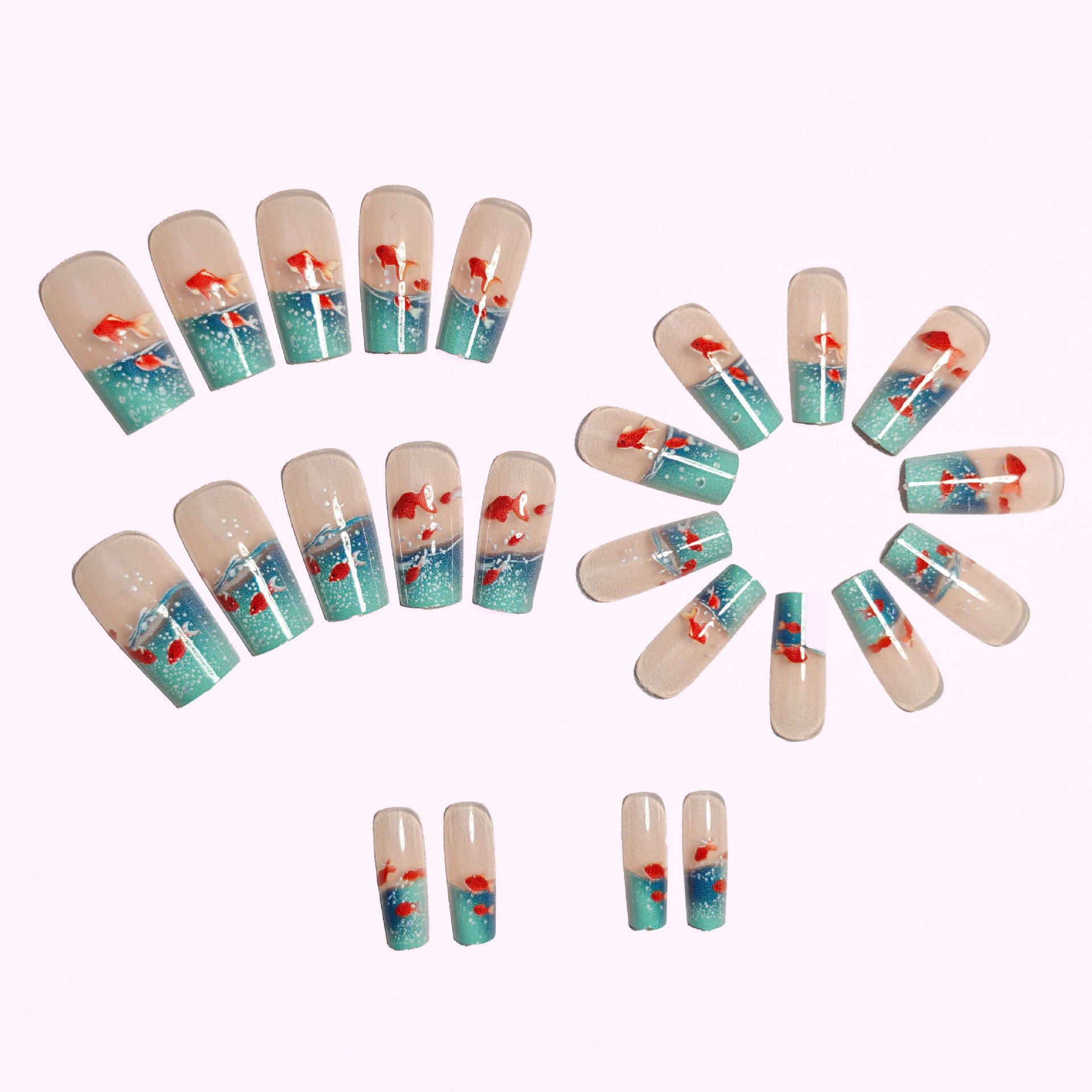 Средней длины квадратные накла – обзор и цена Nail Art Red