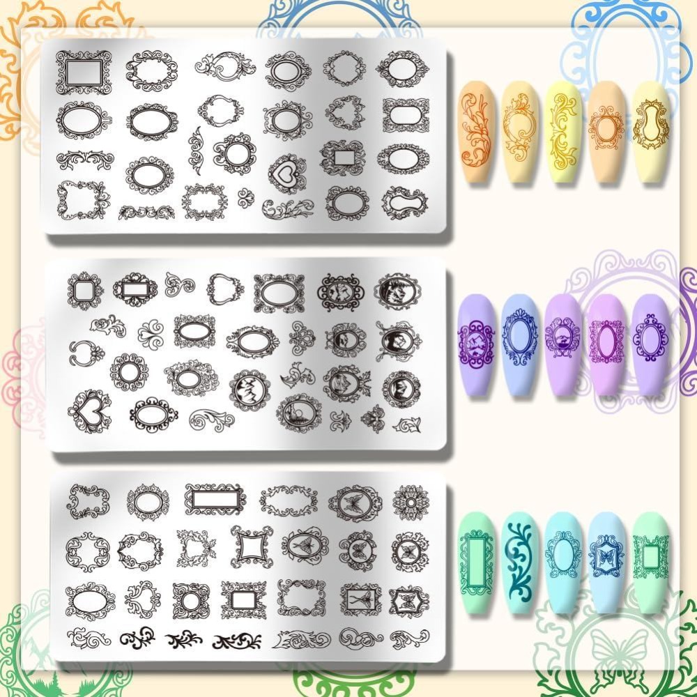 Набор из 3 винтажных трафарето – обзор и цена Nail Art Vintage