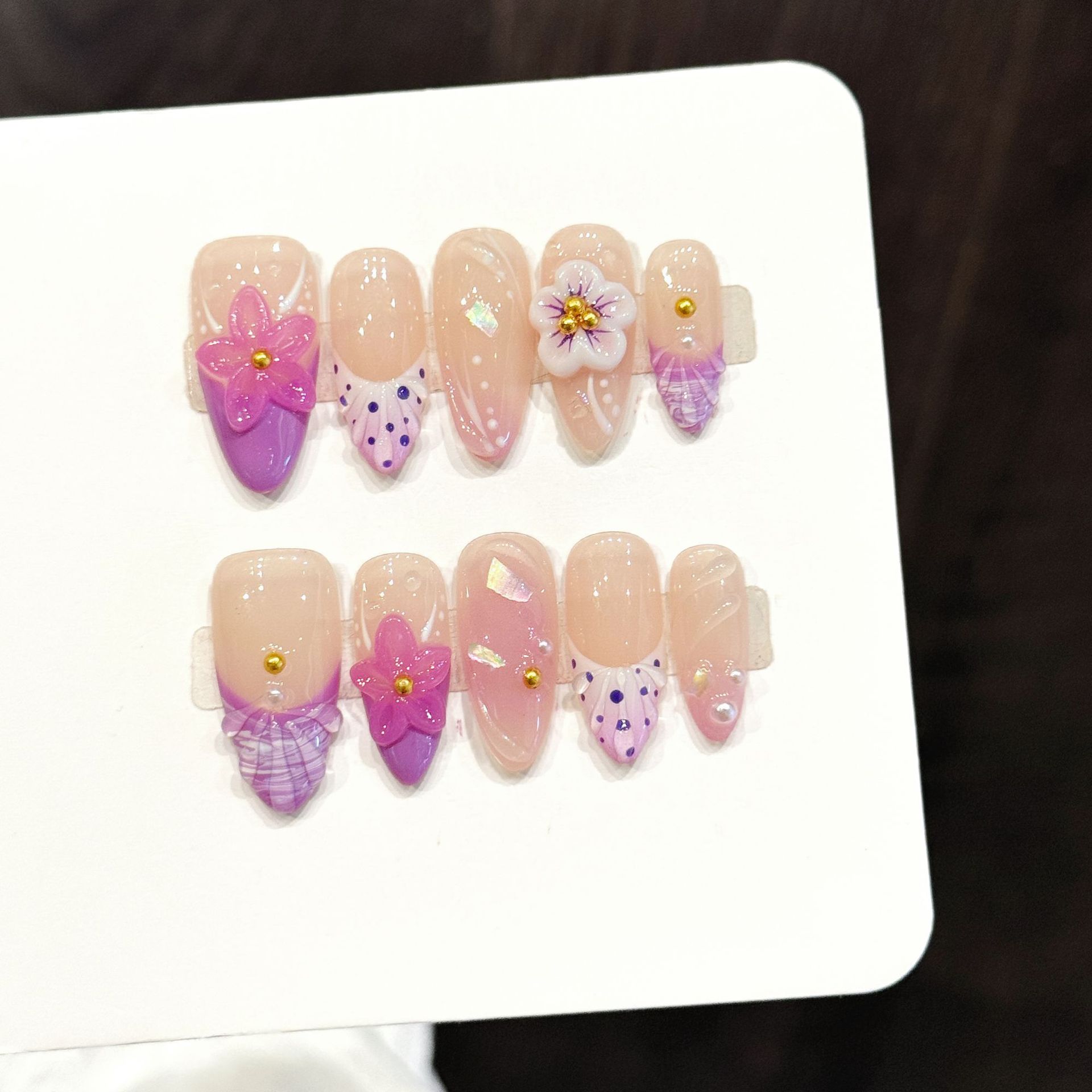 Набор из 10 шт. летних накладн – обзор и цена Nail Art Red