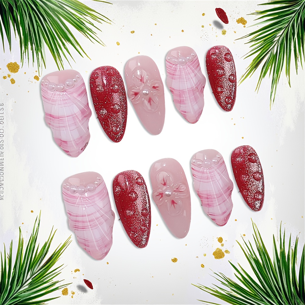 Набор из 10 накладных ногтей с – обзор и цена Nail Art Red