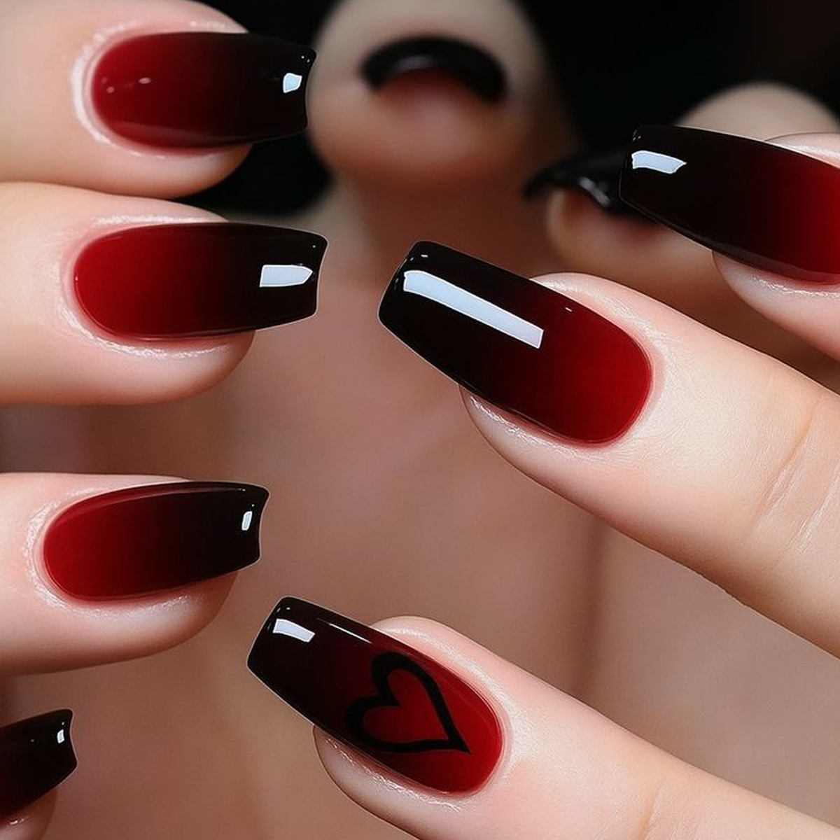 Короткие средние накладные ног – обзор и цена Nail Art Red