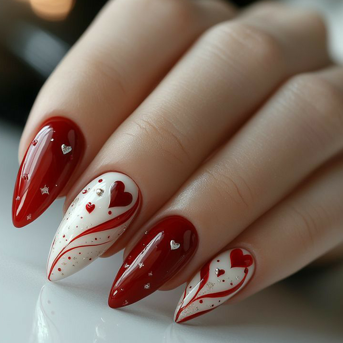 Короткие средние накладные ног – обзор и цена Nail Art Red