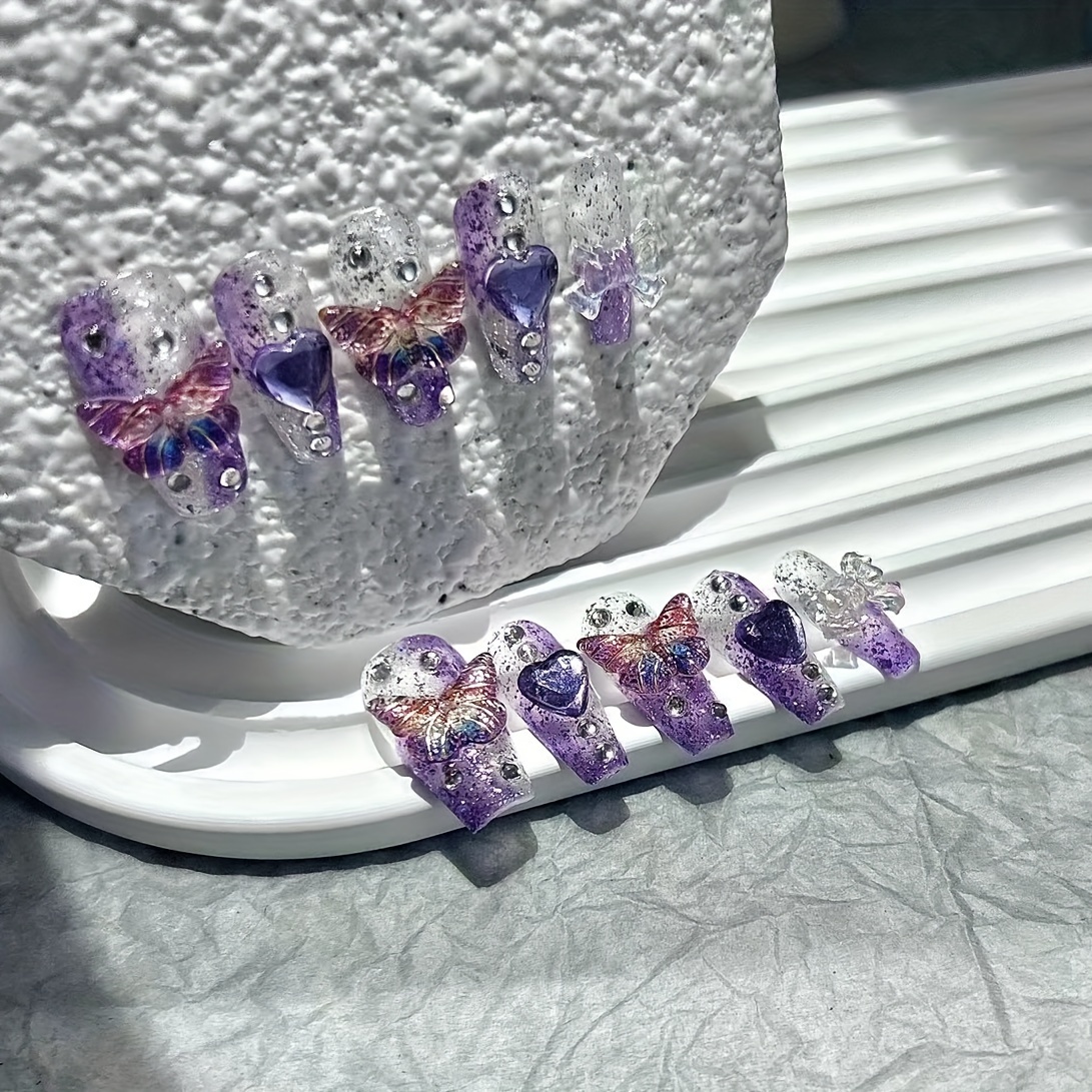 10 шт., фиолетовые накладные н – обзор и цена Nail Art Red